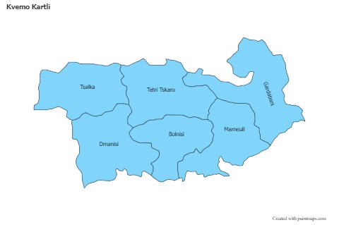 Contoh Peta untuk Kvemo Kartli (biru)