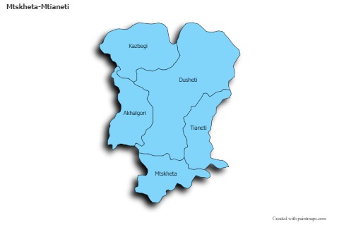Contoh Peta untuk Mtskheta-Mtianeti (biru,bayangan)