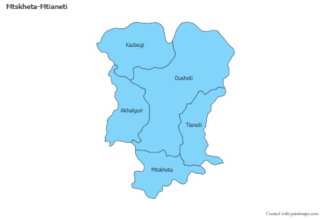 Contoh Peta untuk Mtskheta-Mtianeti (biru)