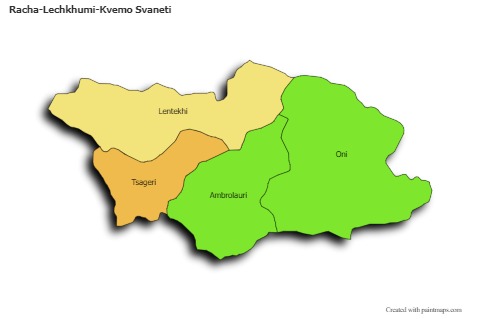 Contoh Peta untuk Racha-Lechkhumi-Kvemo Svaneti (berwarna,bayangan)