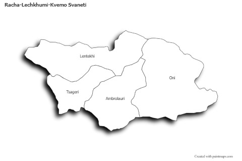 Contoh Peta untuk Racha-Lechkhumi-Kvemo Svaneti (hitam-putih,bayangan)