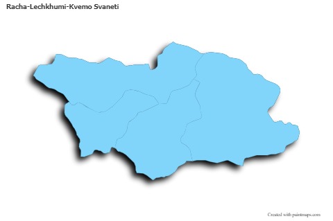 Contoh Peta untuk Racha-Lechkhumi-Kvemo Svaneti (biru,garis luar,bayangan)