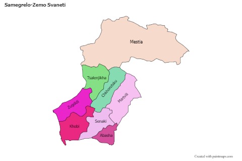 Sample Maps for Samegrelo-Zemo Svaneti (colored)