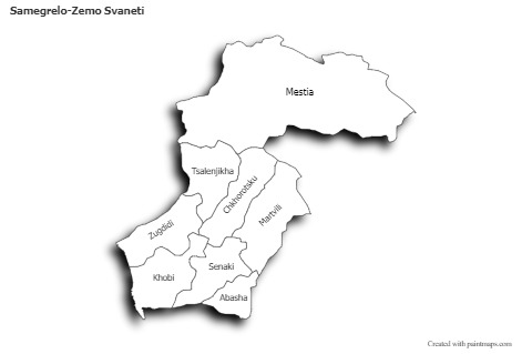 Sample Maps for Samegrelo-Zemo Svaneti (black-white,shadowy)