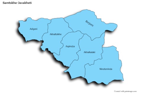 Mapas de muestra para Samtskhe-Javakheti (azul,sombrío)
