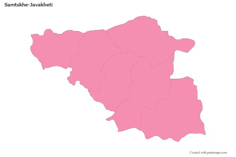 Mapas de muestra para Samtskhe-Javakheti (rosa,contorno)