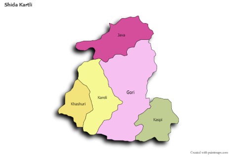 Sample Maps for Shida Kartli (colored,shadowy)
