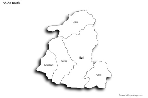 Sample Maps for Shida Kartli (black-white,shadowy)