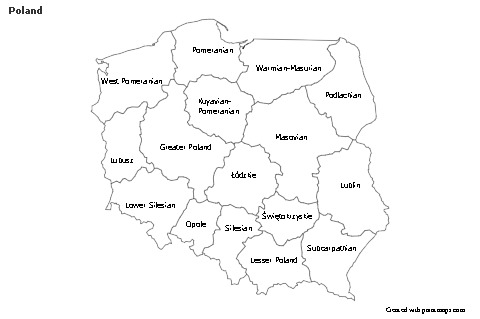 Sample Maps for Poland (black-white)