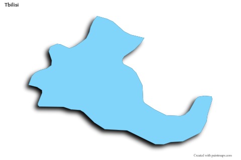 Sample Maps for Tbilisi (blue,outline,shadowy)