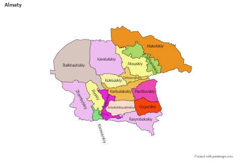 Sample Maps for Almaty (colored)