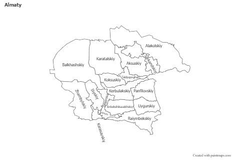 Sample Maps for Almaty (black-white)