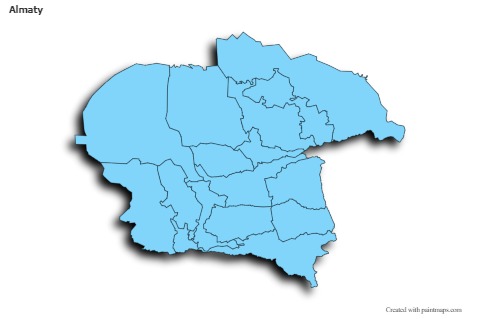 Sample Maps for Almaty (blue,shadowy)