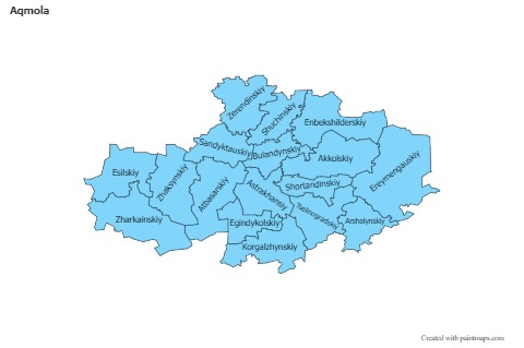 Sample Maps for Aqmola (blue)