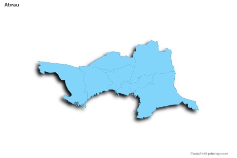 Sample Maps for Atırau (blue,outline,shadowy)