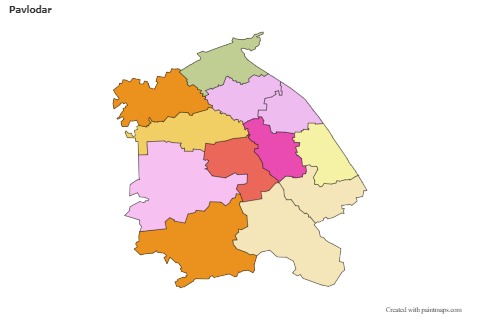 Contoh Peta untuk Pavlodar (berwarna)