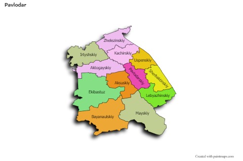 Contoh Peta untuk Pavlodar (biru,bayangan)