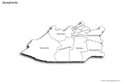 Sample Maps for Qaraghandy (black-white,shadowy)
