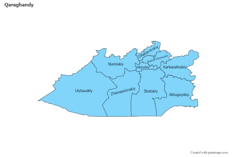 Sample Maps for Qaraghandy (blue)