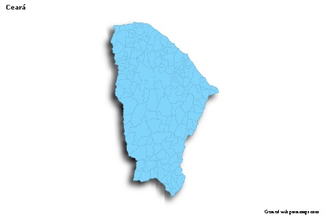 Mapas de muestra para Ceará (rosa,contorno)