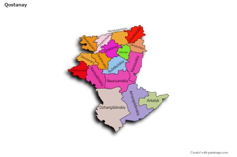 Sample Maps for Qostanay (colored,shadowy)