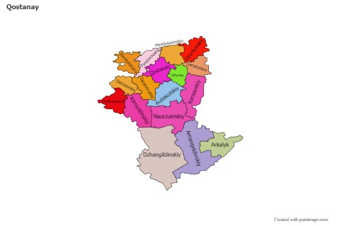 Sample Maps for Qostanay (colored)