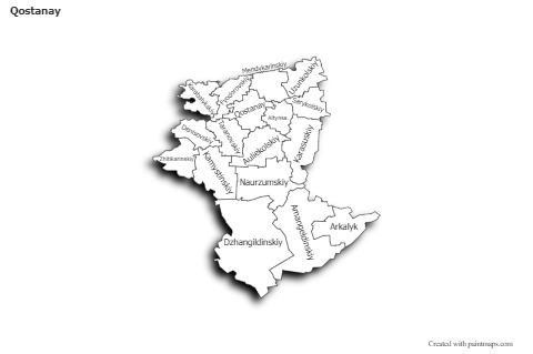 Sample Maps for Qostanay (black-white,shadowy)
