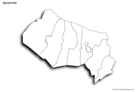 Sample Maps for Qyzylorda (black-white,shadowy)