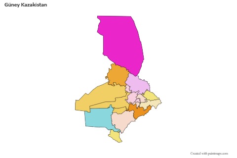 Sample Maps for Güney Kazakistan (colored)