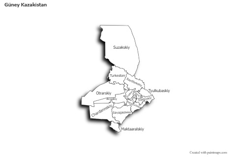 Sample Maps for Güney Kazakistan (black-white)