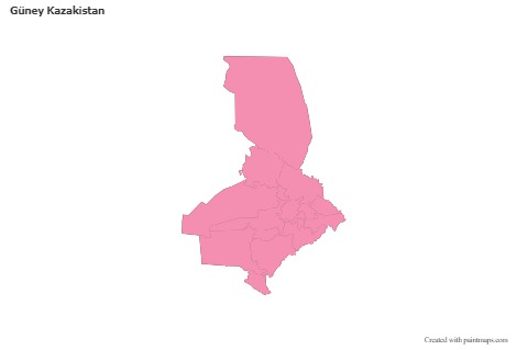 Sample Maps for Güney Kazakistan (pink,outline)