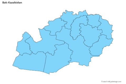 Contoh Peta untuk West Kazakhstan (biru)