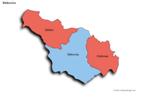 Sample Maps for Đakovica (colored,shadowy)