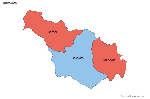 Sample Maps for Đakovica (colored)
