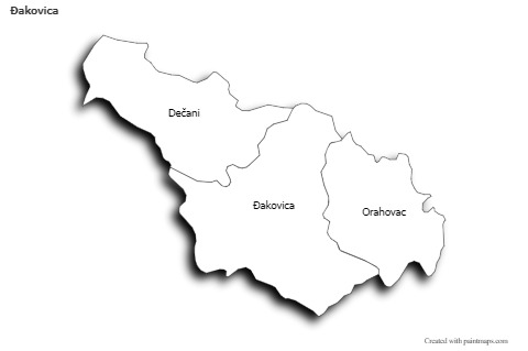 Sample Maps for Đakovica (black-white,shadowy)