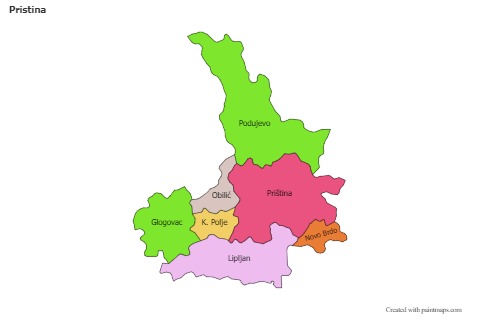 Sample Maps for Pristina (colored)