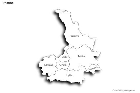 Sample Maps for Pristina (black-white,shadowy)