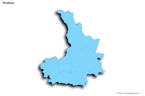 Sample Maps for Pristina (blue,outline,shadowy)