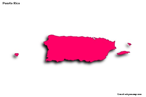 Mapas de muestra para Puerto Rico (coloreado,sombrío)