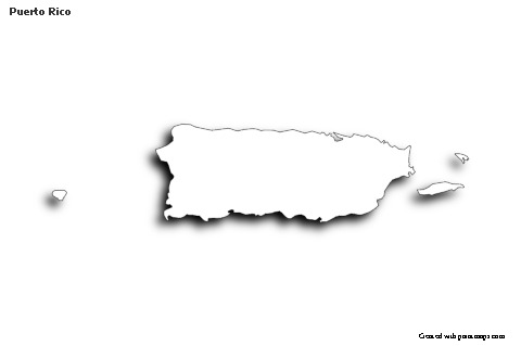 Mapas de muestra para Puerto Rico (blanco-negro,sombrío)