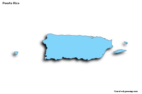 Mapas de muestra para Puerto Rico (azul,sombrío)