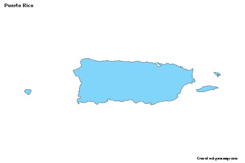 Mapas de muestra para Puerto Rico (azul)