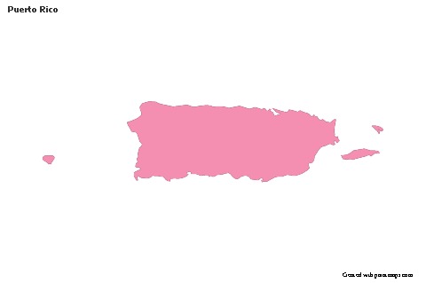 Mapas de muestra para Puerto Rico (rosa,contorno)