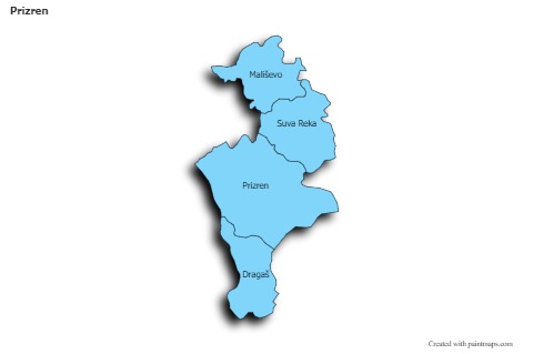 Sample Maps for Prizren (blue,shadowy)