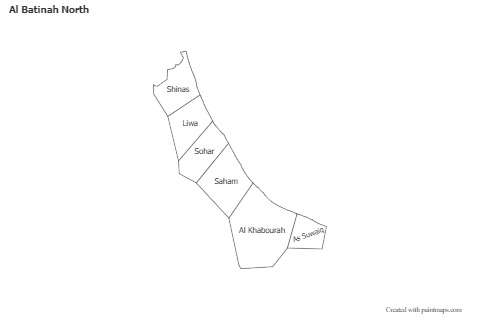 Sample Maps for Al Batinah North (black-white)