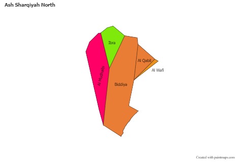 Ash Sharqiyah North için Örnek Haritalar (renkli)