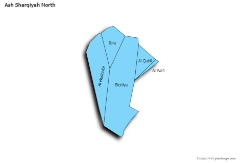 Ash Sharqiyah North için Örnek Haritalar (mavi,gölgeli)