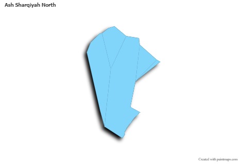 Ash Sharqiyah North için Örnek Haritalar (mavi,anahat,gölgeli)