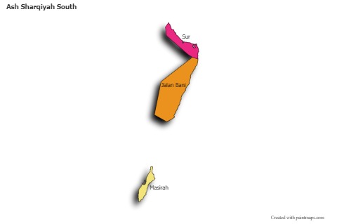 Contoh Peta untuk Ash Sharqiyah South (berwarna,bayangan)