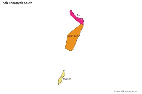 Contoh Peta untuk Ash Sharqiyah South (berwarna)